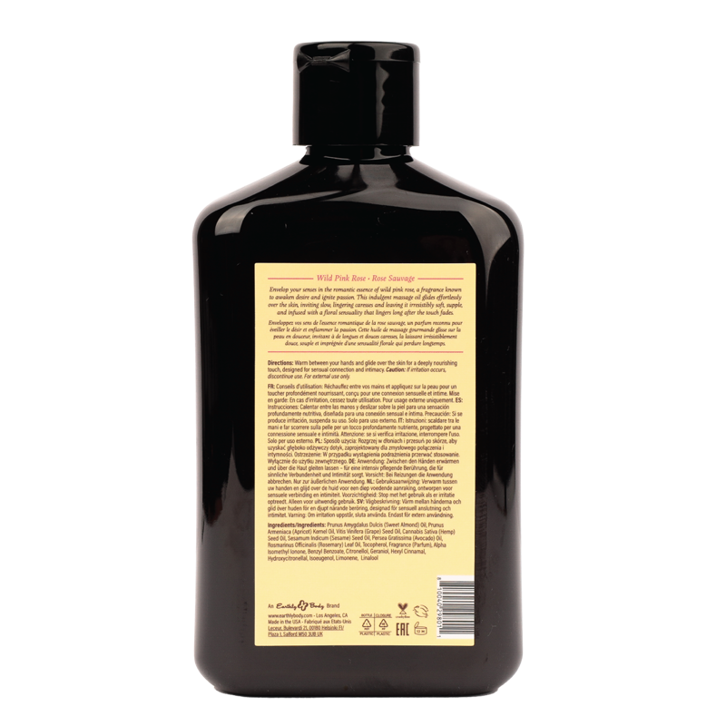 Hemp Seed at Night Massage Oil Aphrodisiac Collection Wild Pink Rose 8.4oz / 250ml