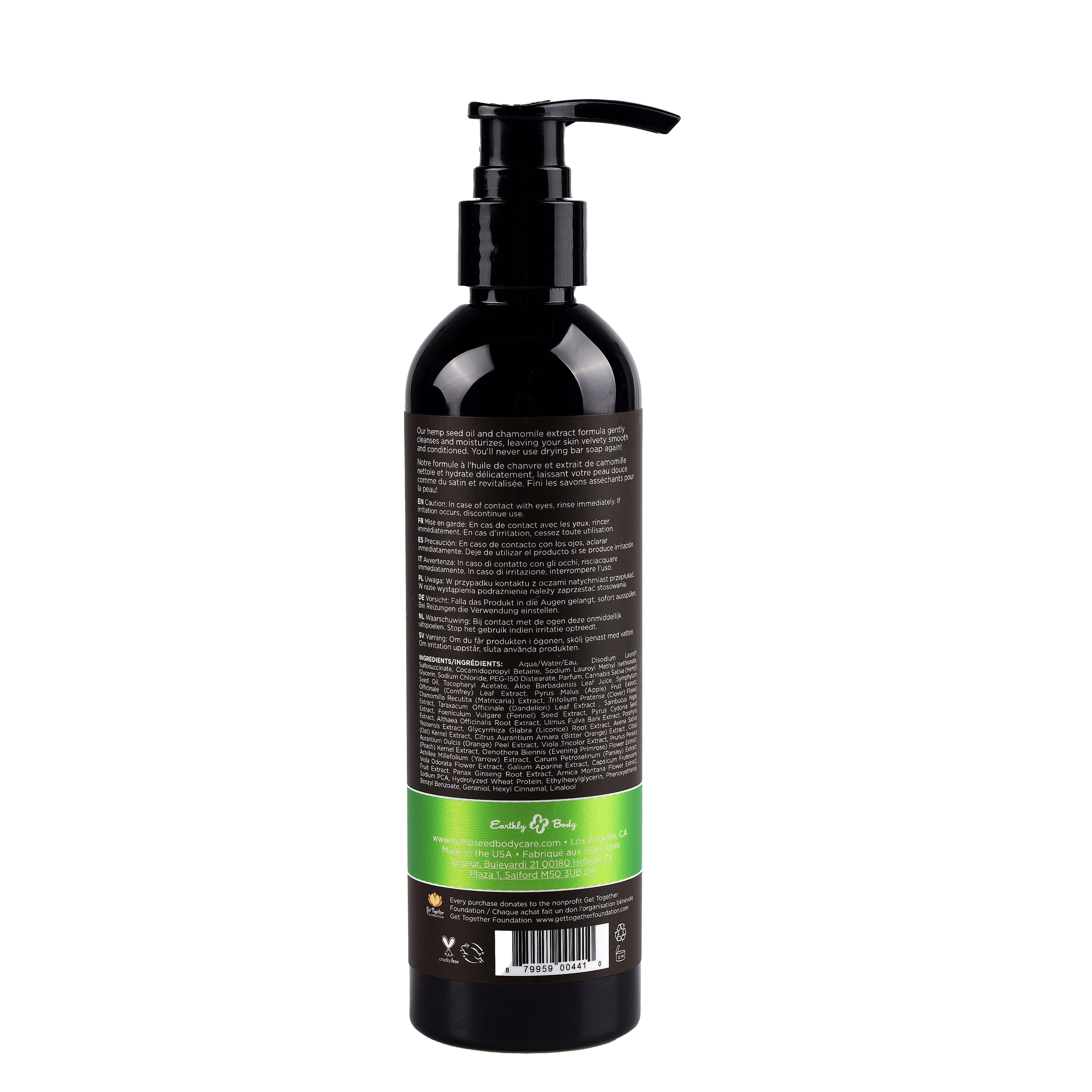 Hemp Seed Bath & Shower Gel Naked in the Woods 8 fl oz / 237 ml
