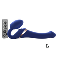 MULTI ORGASM BENDABLE STRAP-ON - L - NIGHT BLUE