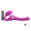 MULTI ORGASM BENDABLE STRAP-ON - M - FUCHSIA